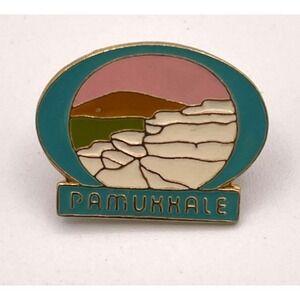 Pamukkale Turkey Travertine Pools Enamel Lapel Pin